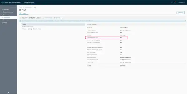 Adding and Removing a Cluster VIP for vRLI managed by vRSLCM