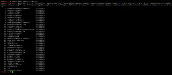 Check vRA Services status via API