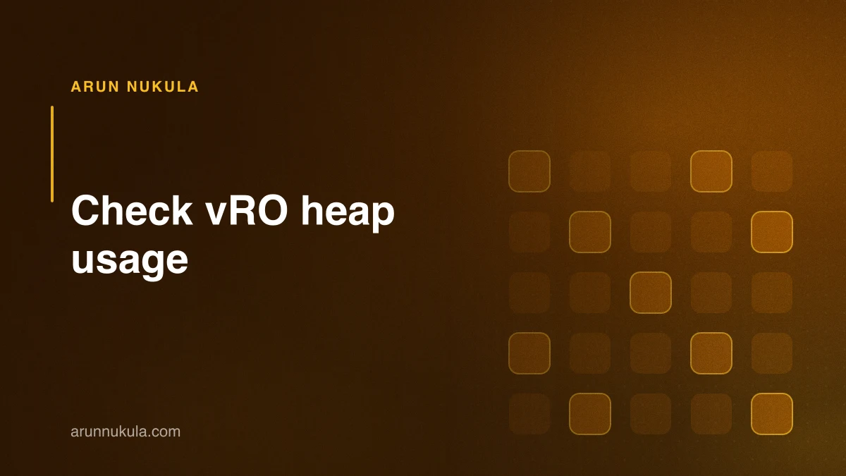 Check vRO heap usage