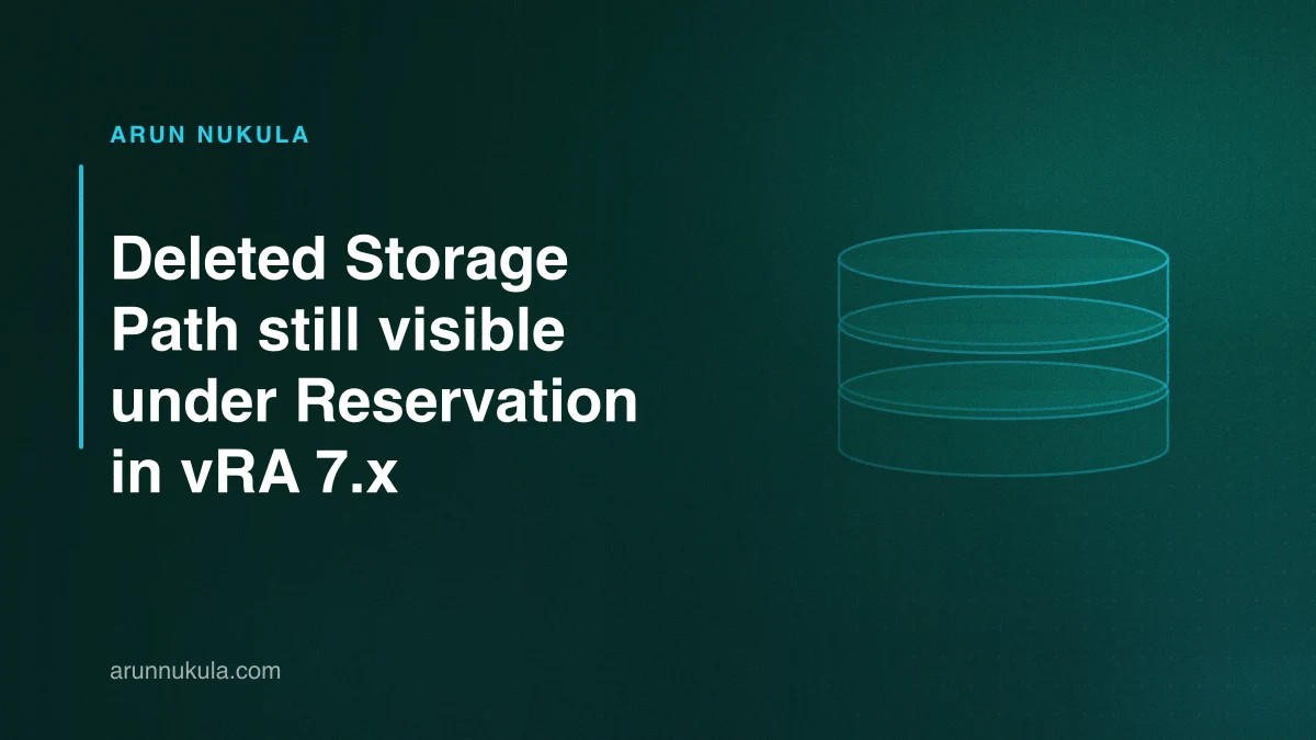Deleted Storage Path still visible under Reservation in vRA 7.x