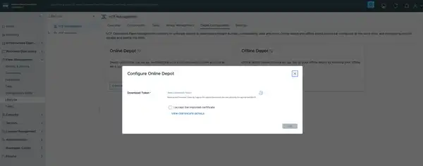 Depot & Binary Management in VCF Operations fleet management appliance or OPS LCM 9.0