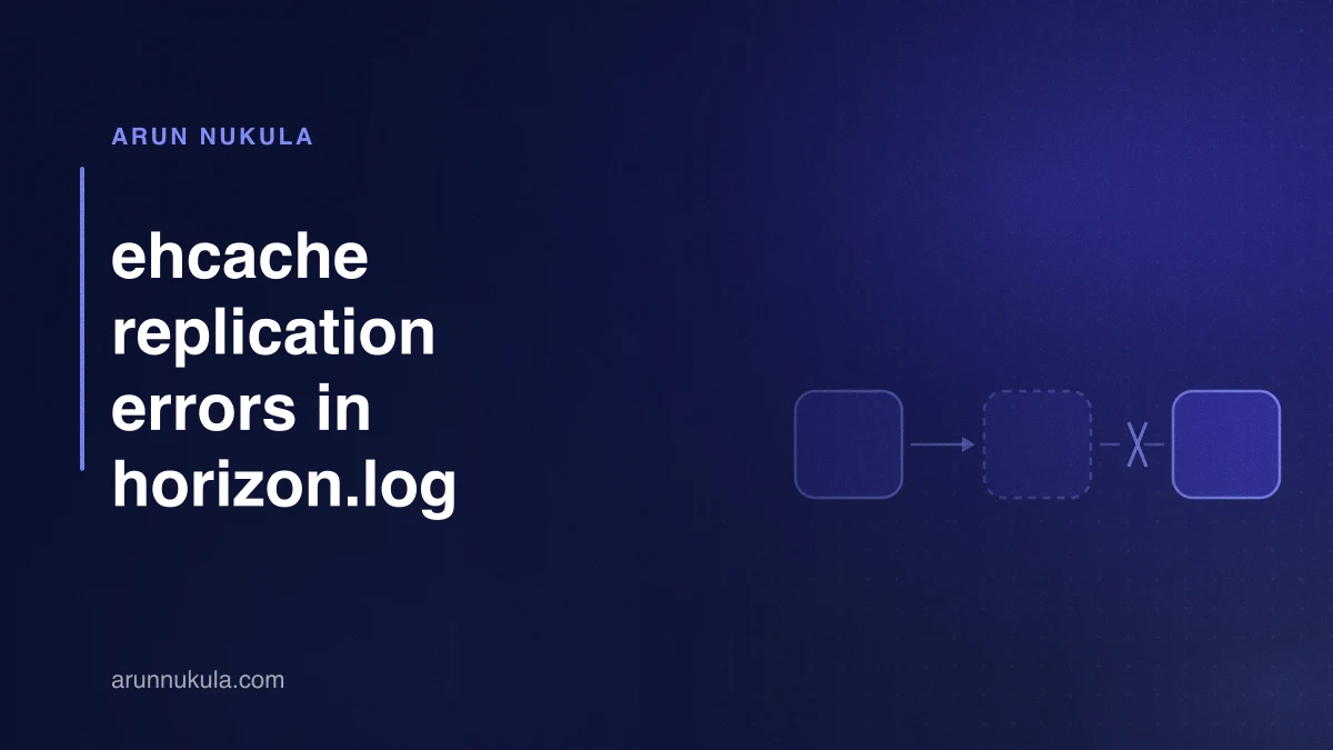 ehcache replication errors in horizon.log