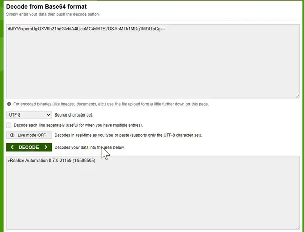 Identifying vRA Version through API