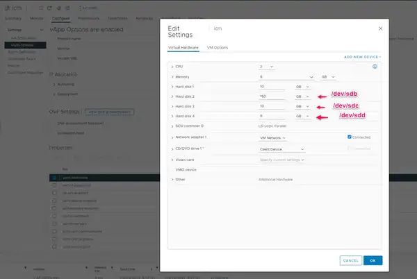 Increasing /storage size when it's full in vRSLCM 8.x