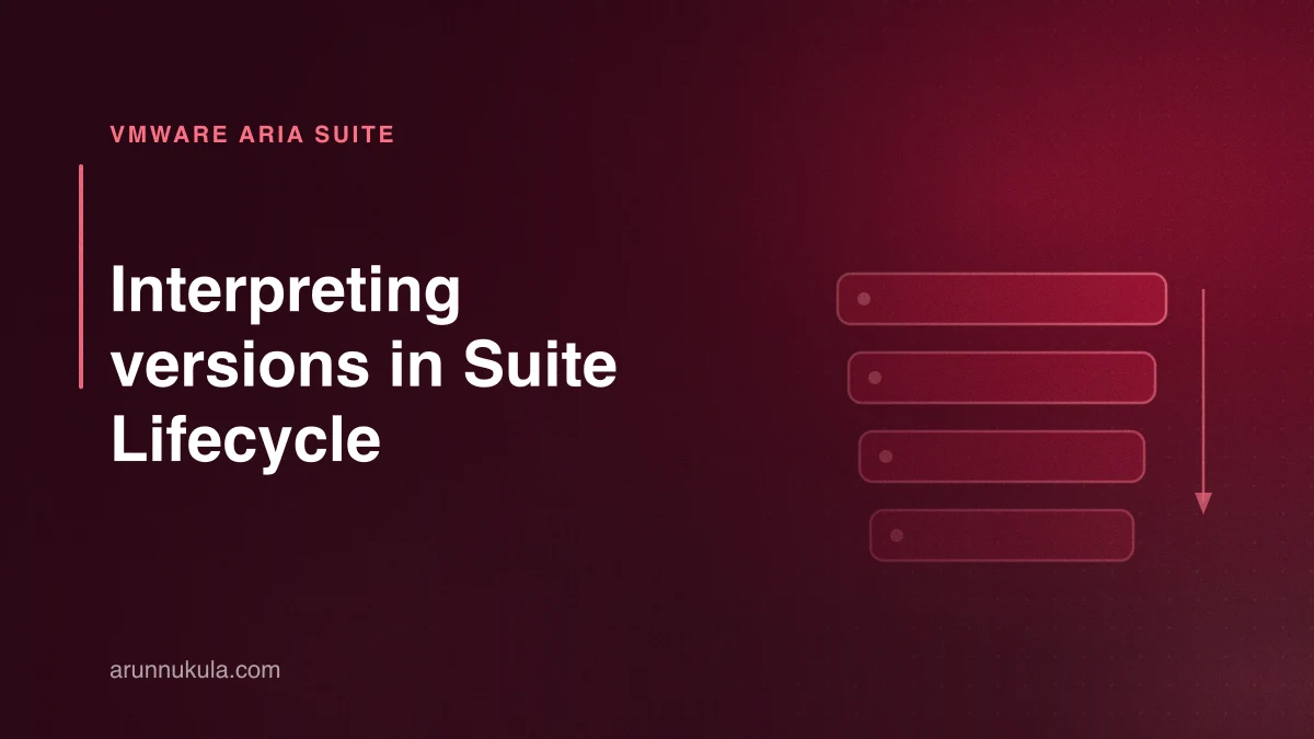 Interpreting versions in Suite Lifecycle