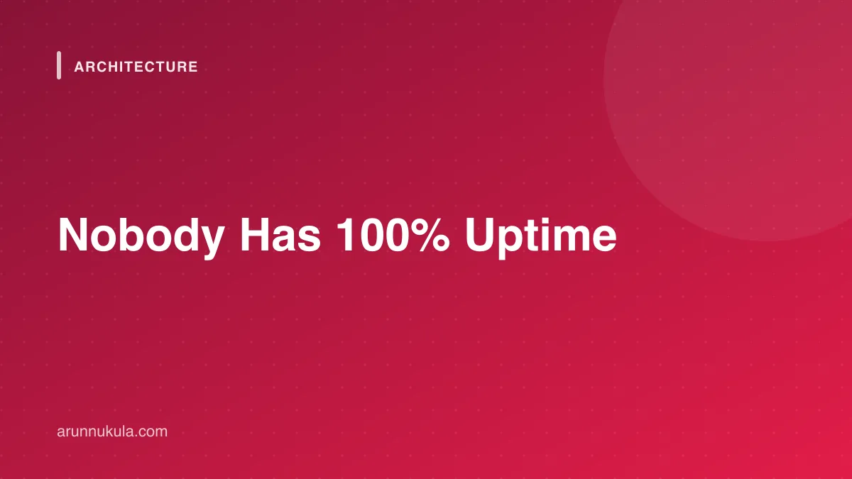 Nobody Has 100% Uptime