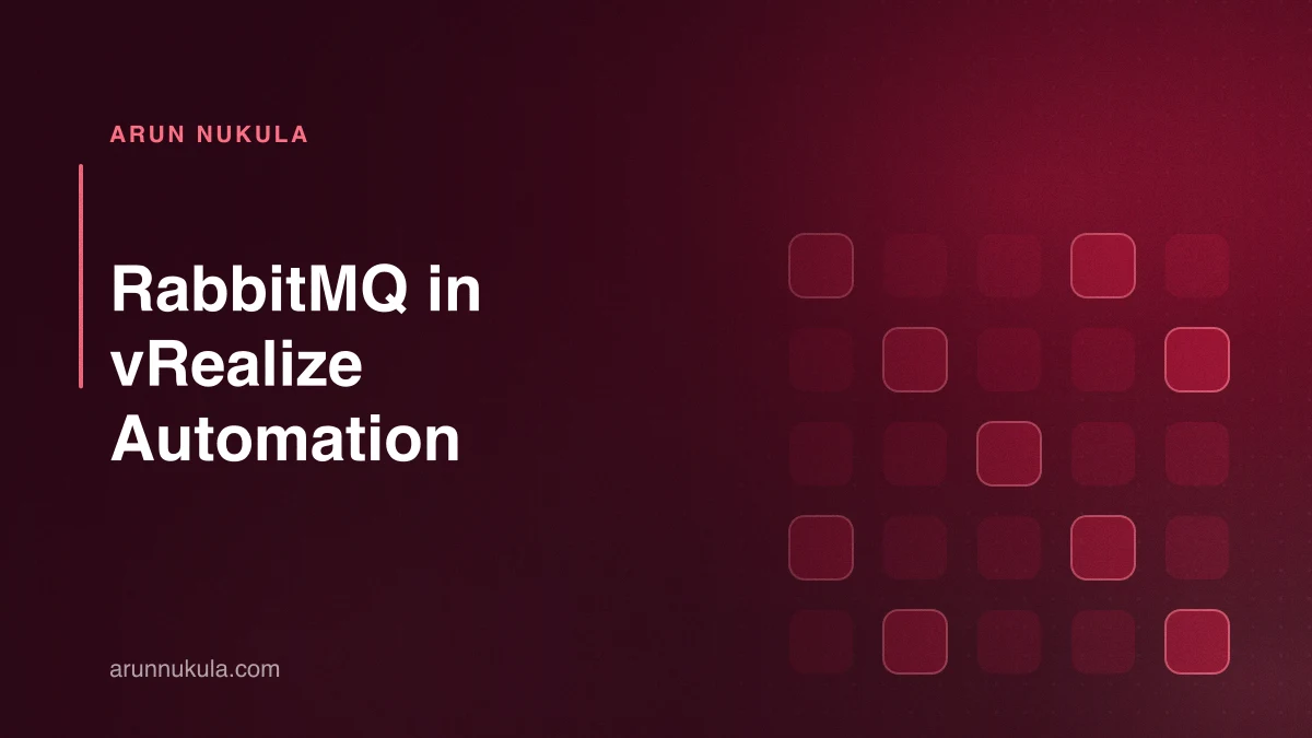 RabbitMQ in vRealize Automation