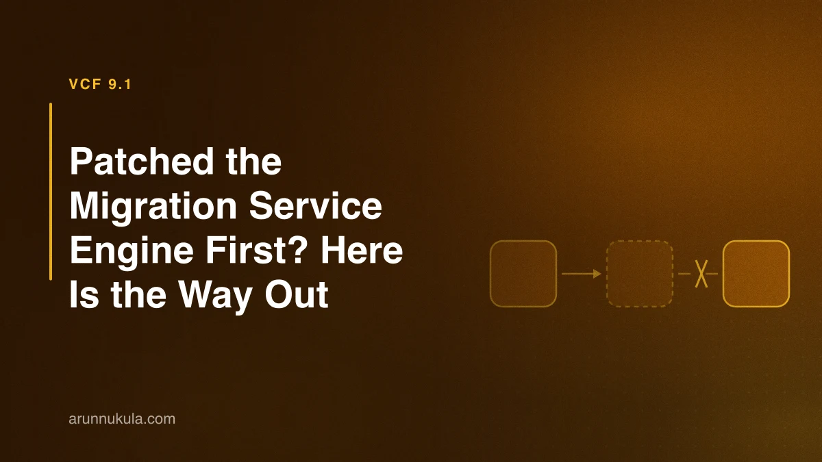 Patched the Migration Service Engine First? Here Is the Way Out