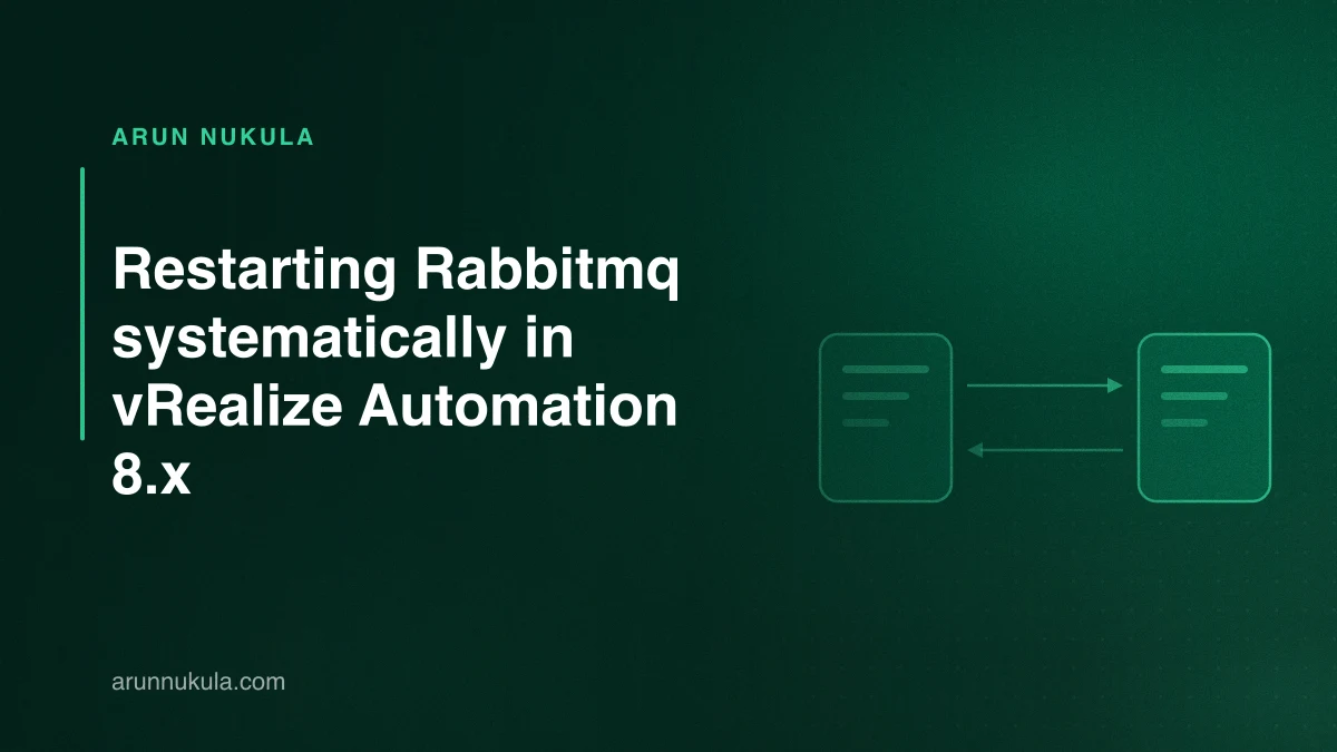 Restarting Rabbitmq systematically in vRealize Automation 8.x