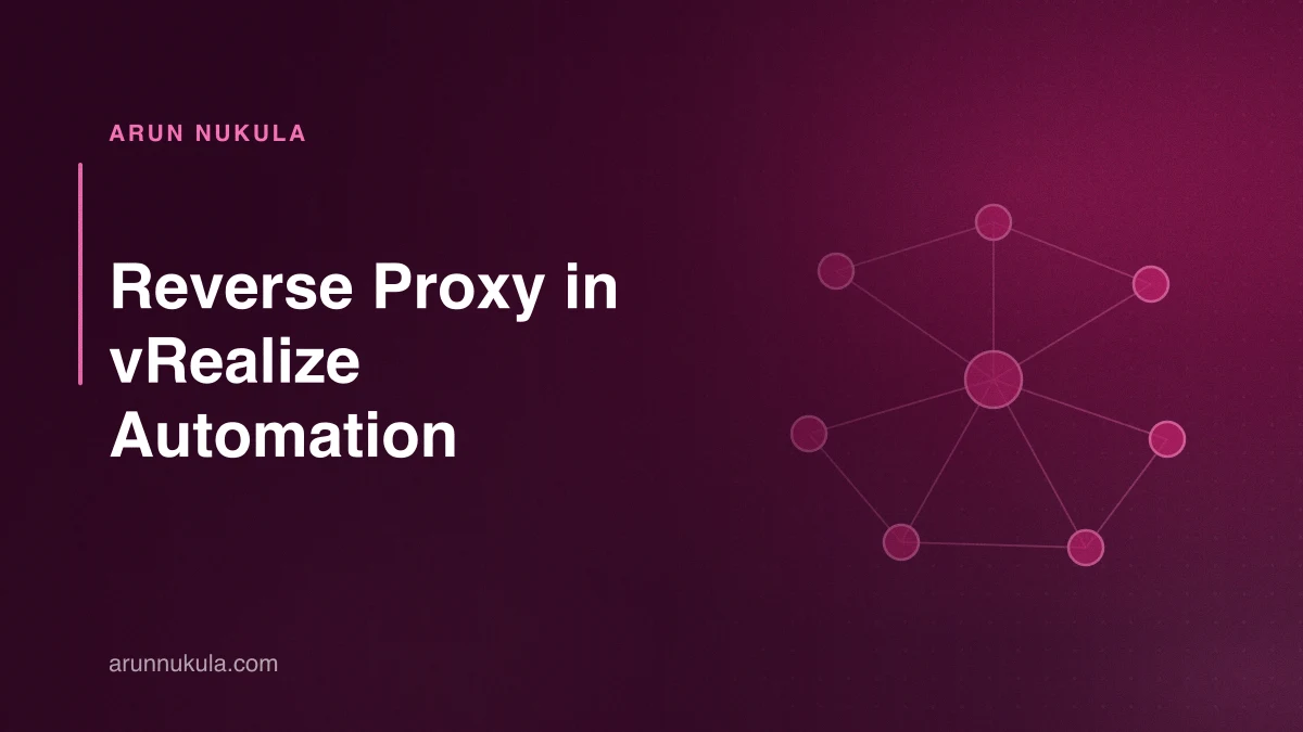 Reverse Proxy in vRealize Automation