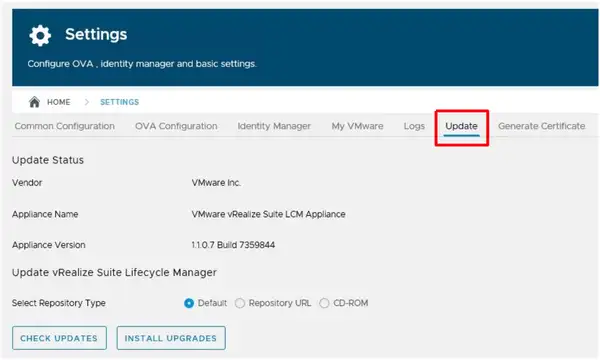 Upgrade vRealize Lifecycle Manager