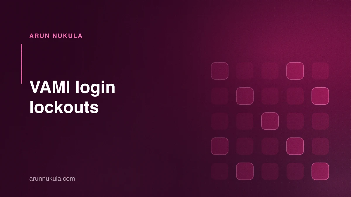 VAMI login lockouts
