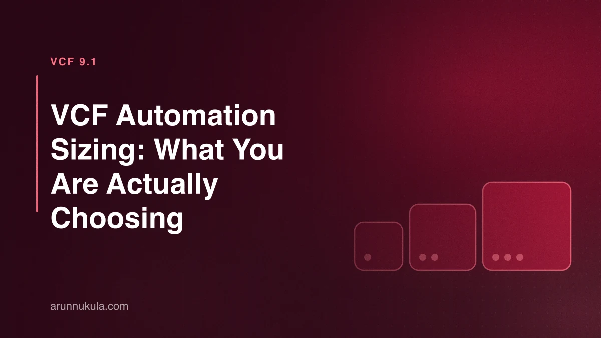 VCF Automation Sizing: What You Are Actually Choosing