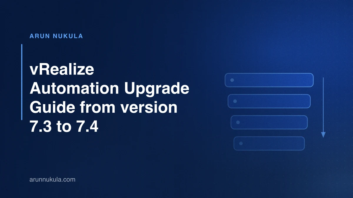 vRealize Automation Upgrade Guide from version 7.3 to 7.4